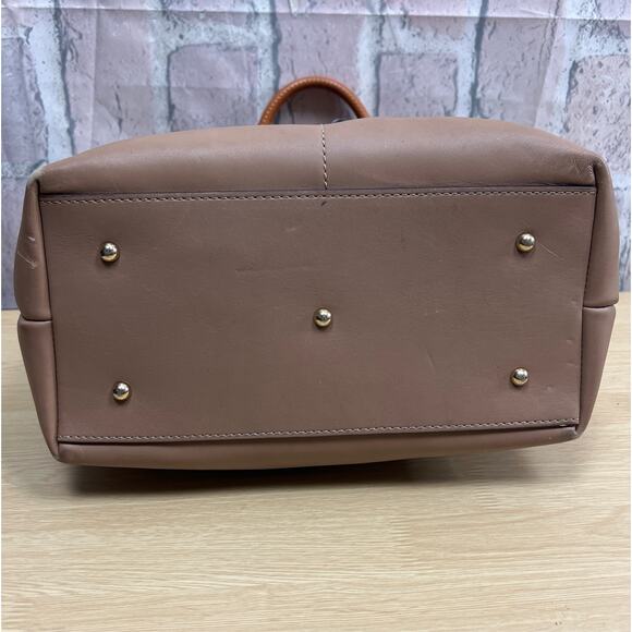 Dooney & Bourke Light Brown City Dawson European Smooth Leather Satchel Bag - Picture 6 of 14